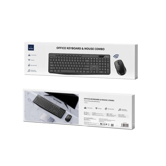 Бездротова клавіатура+миша WIWU KM-01 Office Black | Зображення 4