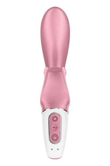 Смартвібратор-кролик Satisfyer Hug Me Pink, 2 мотори, діаметр 4,2см, широка кліторальна частина | Зображення 3