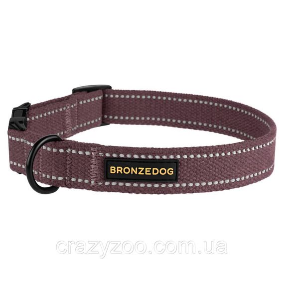 Нашийник для собак BronzeDog Сotton брезентовий чері 2х30-40 см 47/1503Б/T | Зображення 1