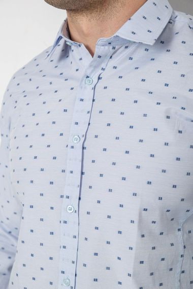 Рубашка мужская  -уценка, цвет голубой, 214R824-U | Зображення 4