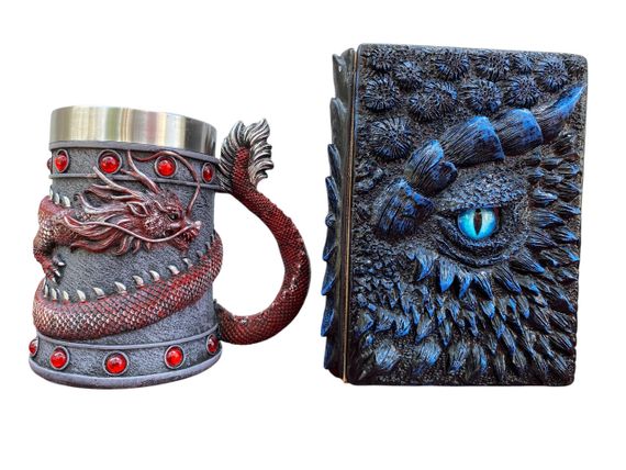 Подарунковий набір Кухоль 3D Танард Red Rose та Блокнот 3D «Книга тіней і Глубін»