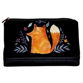 Косметичка дорожня жіноча Lovely Лиса и цветы 26x15x8 см