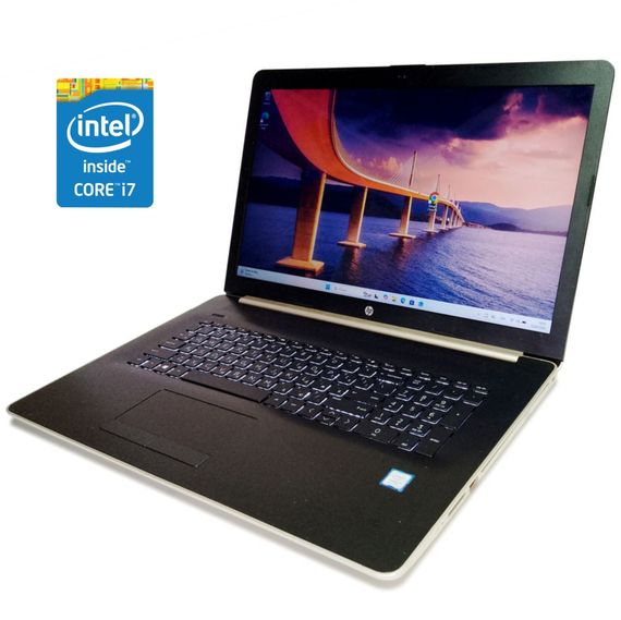Ноутбук Б-класс HP Pavilion 17 by0063cl / 17.3" (1600x900) TN Touch / Intel Core i7-8550U (4 (8) ядра по 1.8 - 4.0 GHz) / 16 GB DDR4 / 256 GB SSD NVMe / Intel UHD Graphics 620 / WebCam б/у