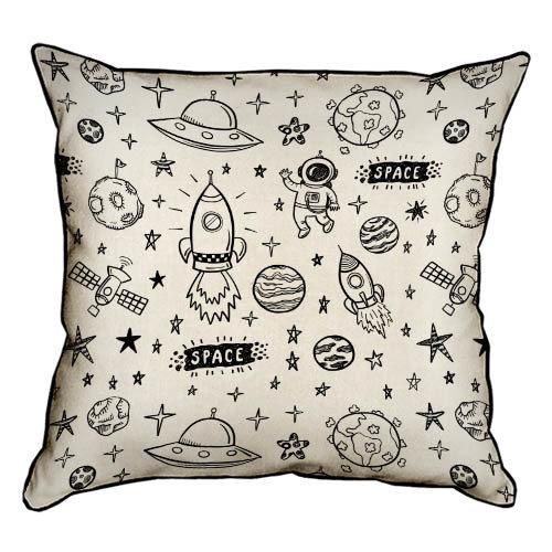 Подушка с мешковины Space 45x45 см (45PHB_UNI006_WH)