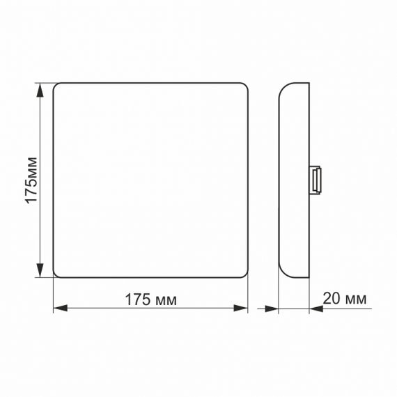 LED світильник безрамковий квадратний VIDEX 24W 4100K | Зображення 3