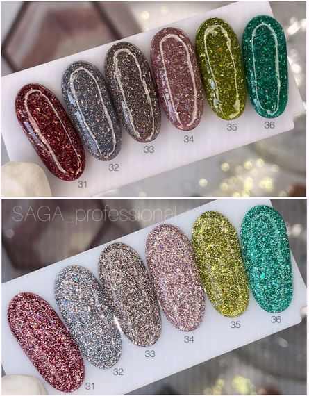 Світловідбиваючий гель-лак SAGA 35 Fiery 9мл | Зображення 2
