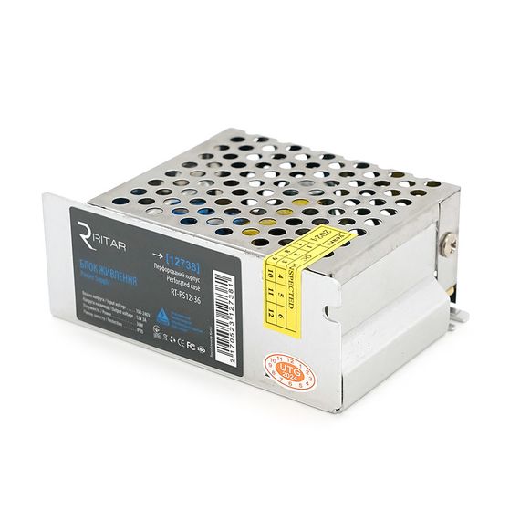 Імпульсний блок живлення Ritar RTPS12-36 12В 3А (36Вт) перфорований (92x67x42) 0 | Зображення 1