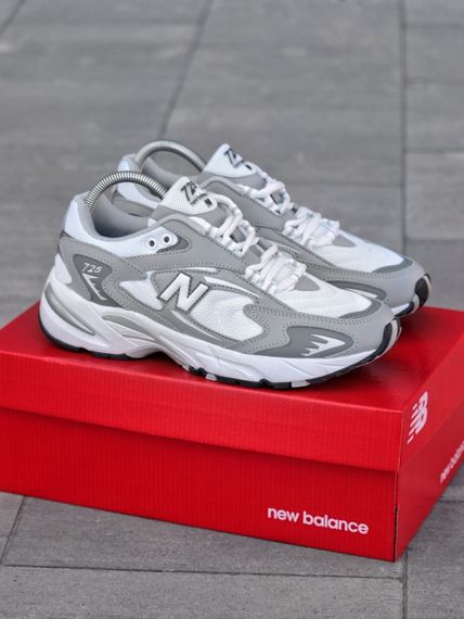 Кросівки New Balance весна-літо матеріал замш/шкіра/текстиль колір світло-сірий, білий | Зображення 6