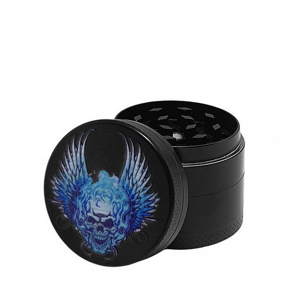 Ручний Подрібнювач Тютюну Гріндер "Skull Black V3" | Зображення 1
