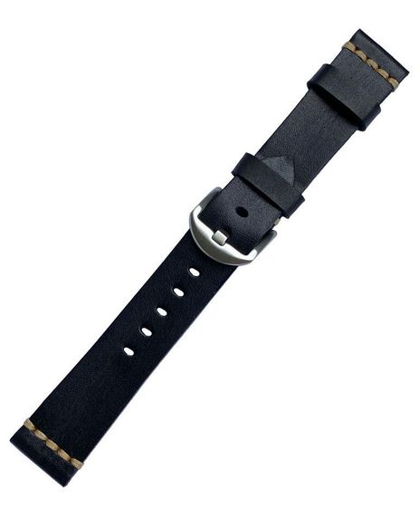 Кожаный ремешок Primolux C052B Steel buckle для часов Samsung Galaxy Watch 3 45mm (SM-R840) - Black | Зображення 3