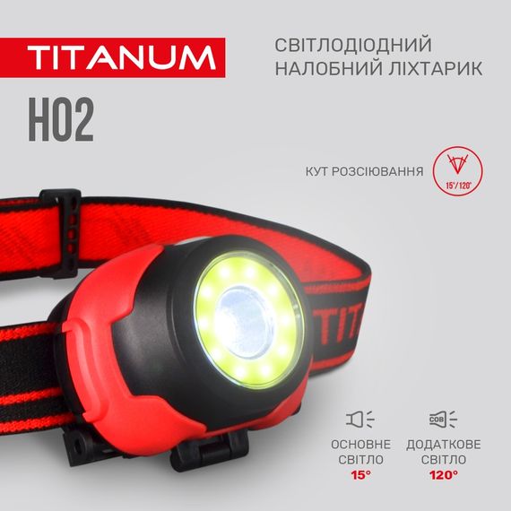 Налобний світлодіодний ліхтарик TITANUM TLF-H02 100Lm 6500K | Зображення 4