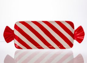 Блюдо сервірувальне у формі цукерки 26×12,5 (см) прямокутне з ручками з порцеляни CR-1-30