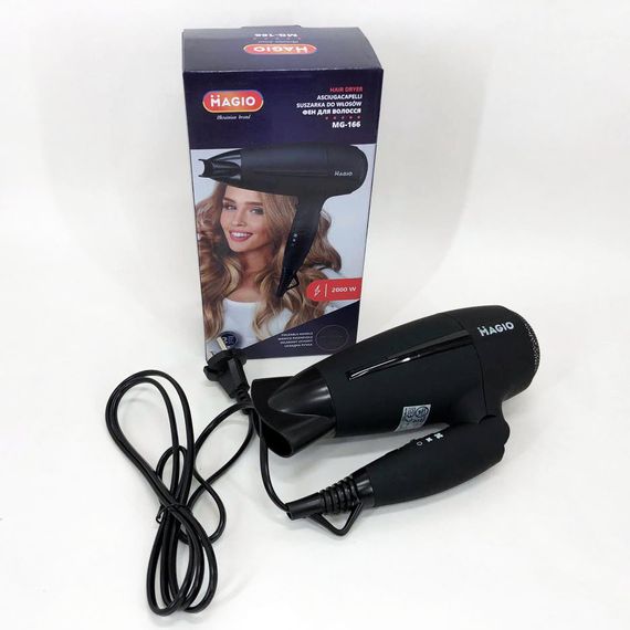 Профессиональный фен для волос, Мощный фен для укладки волос, Компактный фен с насадками | Зображення 6