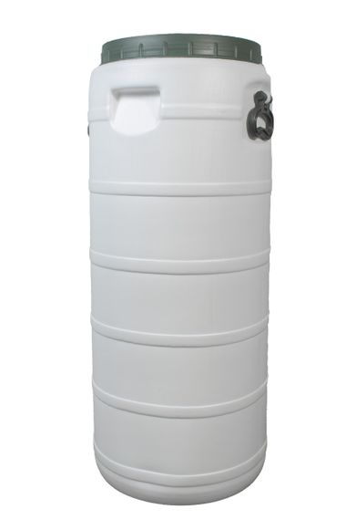 Пищевая бочка 50 л белая бидон  широкая горловина для молока и меда | Зображення 2