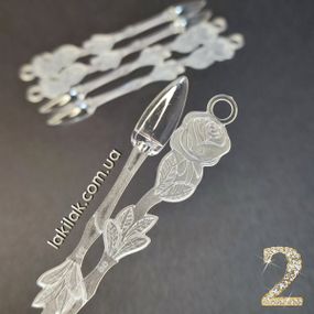 Фігурні тіпси №2 на кільці (25шт) прозорі