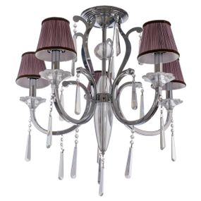 Люстра потолочная с абажуром E14 60W CH (BCL-306S/5)