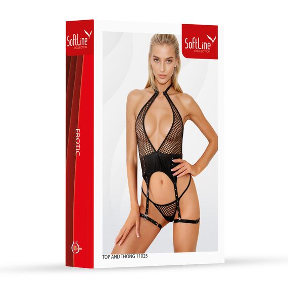 Комплект білизни - Set top and thong 11025, black S | Зображення 2