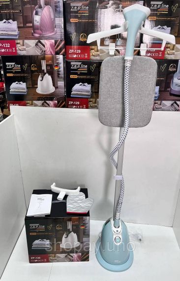 Голубой Отпариватель вертикальный для одежды со стойкой Zepline ZP-130 3000W | Зображення 2