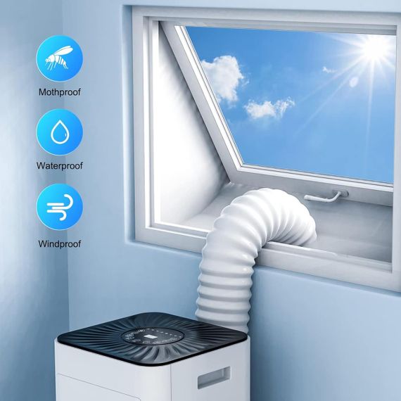 Уплотнитель для окон мобильных кондиционеров, водонепроницаемый, для вытяжного воздуха для открытого окна | Зображення 1