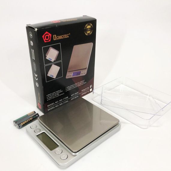 Ваги для ювелірки Domotec MS-1729B 500 г, Кишенькові ваги на батарейках Високоточні CK-93 | Зображення 3