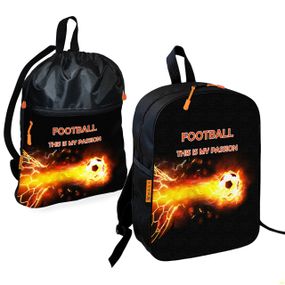 Школьный рюкзак детский Футбол + Сумка для обуви спортивной формы рюкзак-мешок мальчику (01871)