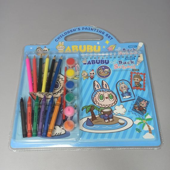 Розмальовка А5 "Labubu Лабубу", олівці, фарба 6кол., пензлик, 27*22смр.