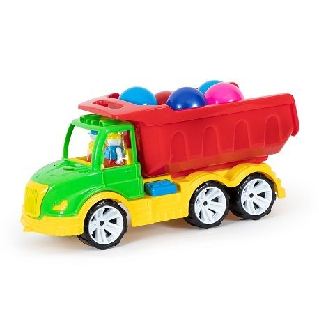 Машинка самоскид з кульками Bamsic Mati 009-12 54х23х20 см