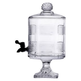 Лимонадниця з краном на підставці скляна 4,5 л прозора HP-19-2