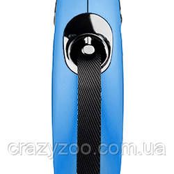 Повідець-рулетка для собак Flexi New Classic M до 25 кг синя стрічка 5 м 32213 | Зображення 2