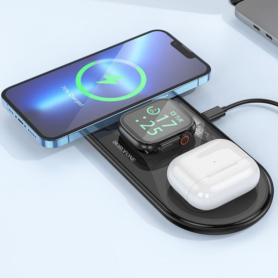 БЗУ BOROFONE BQ19 3in1 Черный | Зображення 4