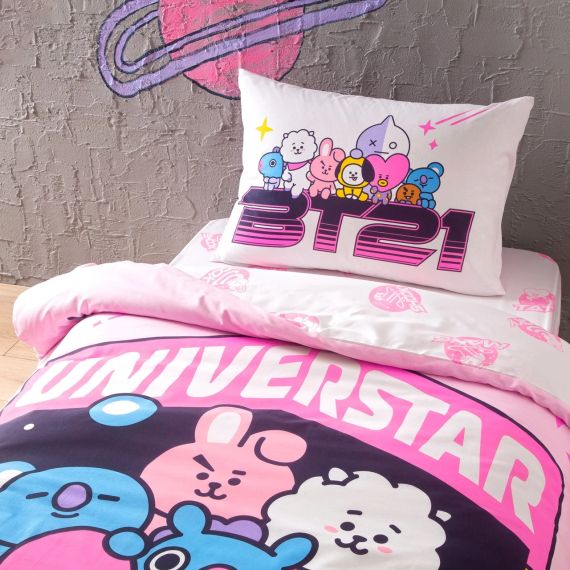 Постільна білизна TAC Disney 160×220 см BT21 Universtar | Зображення 1
