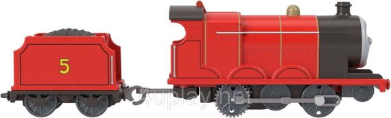 Классический моторизованный поезд Джеймс из юбилейной серии к 80-летию Thomas & Friends Оригинал Fisher-Price | Зображення 4