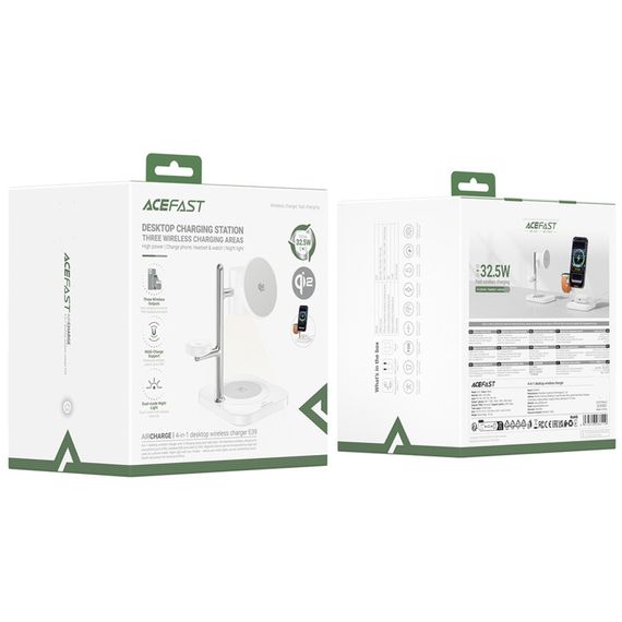 БЗП Acefast E39 desktop 4in1 Qi2 32.5W White | Зображення 1