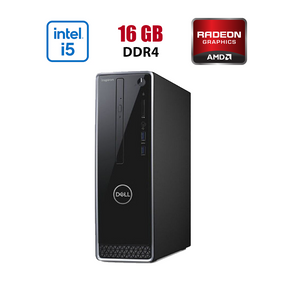 Компьютер Dell Inspiron 3470 SFF / Intel Core i5-9400 (6 ядер по 2.9 - 4.1 GHz) / 16 GB DDR4 / 256 GB SSD M.2 / AMD Radeon Pro WX 3100, 4 GB GDDR5, 128-bit / Win 10 Home б/у