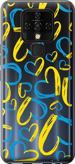 Чехол на Tecno Camon 16 SE CE7j Сердца UA "5292u-2398-17620"