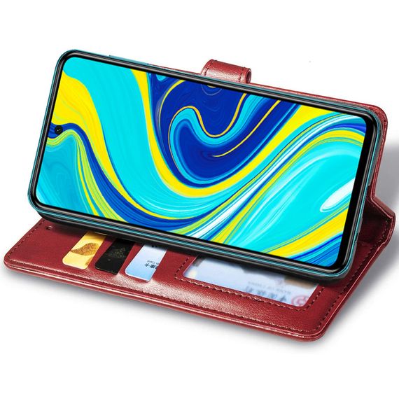 Шкіряний чохол-книжка GETMAN Gallant (PU) для Xiaomi Redmi Note 9s / Note 9 Pro / Note 9 Pro Max Червоний | Зображення 2