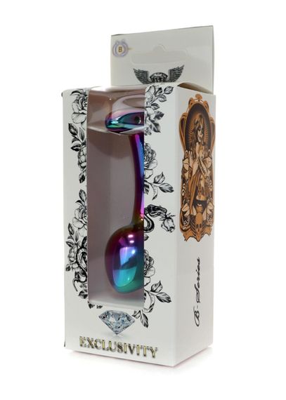 Анальна пробка - Jewellery Multicolour Curved Plug M | Зображення 6