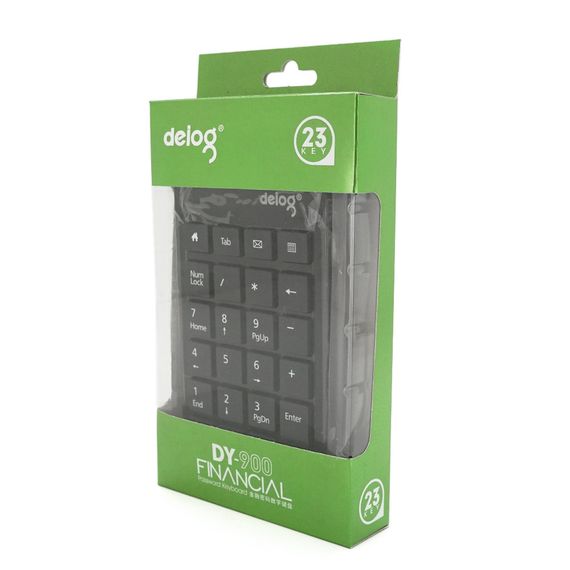 Цифрова клавіатура USB Deyilong DY-900 для ноутбука, довжина кабеля 130см, Black | Зображення 1
