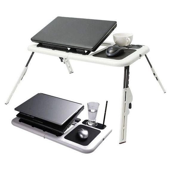 Складаний столик для ноутбука LD-09 E-Table, столик з охолодженням 2 CY-365 USB кулера | Зображення 5