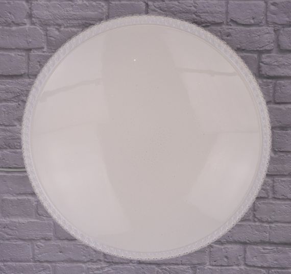 Сучасний круглий світильник стельовий LED для кімнати кухні ванної з пультом 25711 Білий 5х49х49 см. | Зображення 6