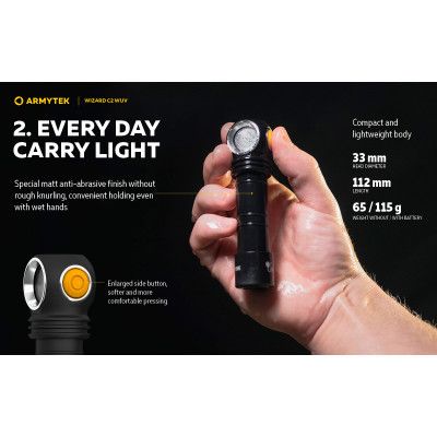 Фонарь Armytek Wizard C2 WUV White &amp; Ultraviolet (F08901UF) | Зображення 6