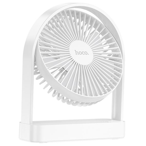 Настольный вентилятор Hoco HX65 ultra-thin desktop fan 2000 mAh White | Зображення 2