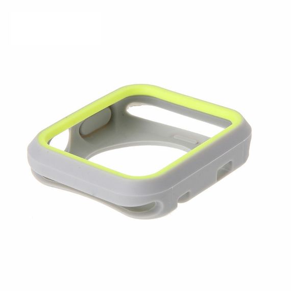 Силіконовий захисний корпус Primo для Apple Watch 42mm - Grey / Yellow | Зображення 2