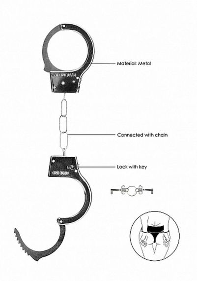 Наручники - Ouch! Beginner's Handcuffs Metal Sex Aura | Зображення 5