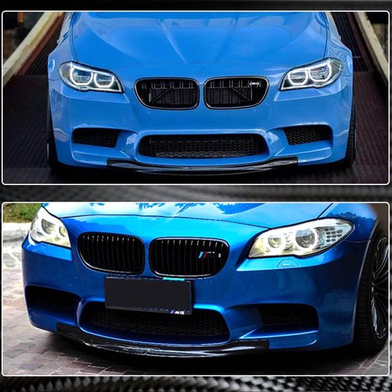 Накладка на передній бампер Lip V4 (для F10 M5, Карбон) для BMW 5 серія F-10/11/07 2010-2016 рр | Зображення 2