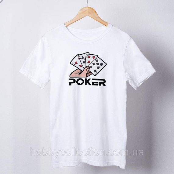 Футболка жіноча із принтом "Poker" біла