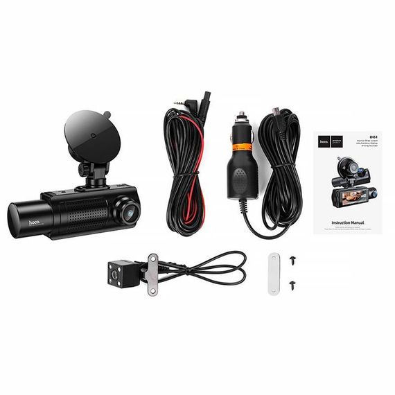 Відеореєстратор Hoco DI61 3.16-inch display with rear camera (1280+720P) Black | Зображення 4