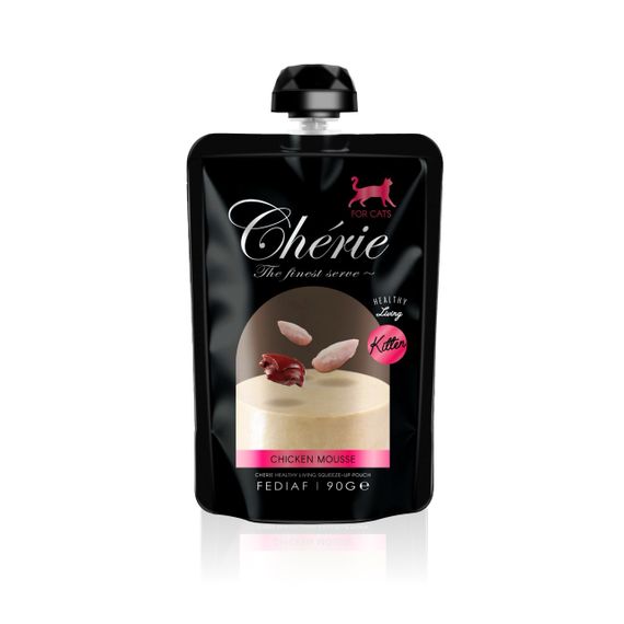 Вологий корм з куркою для кошенят Cherie Pouch Chicken Mousse Kitten, 90 гр
