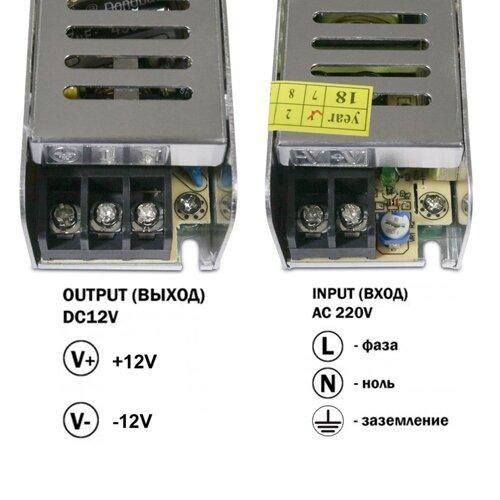 Блок живлення OEM DC12 60W 5А STR-60 вузький з EMC фільтром | Зображення 2