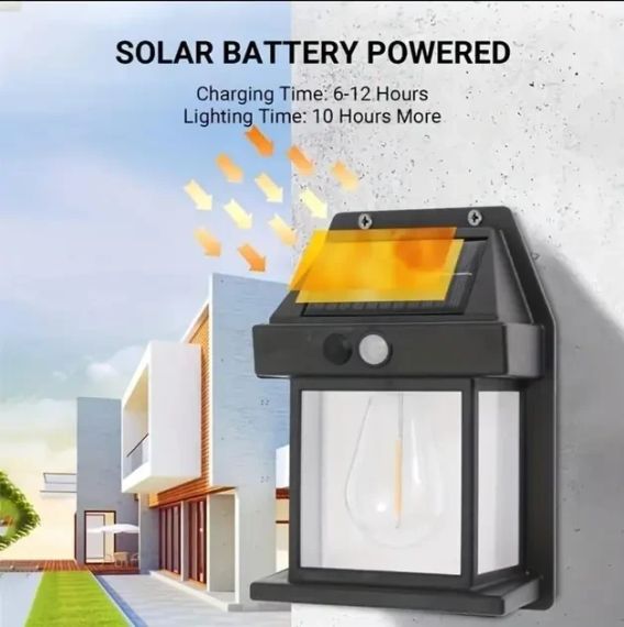 Вуличний світильник Solar Interaction Wall Lamp BK-888 із датчиком руху на сонячній батареї | Зображення 3